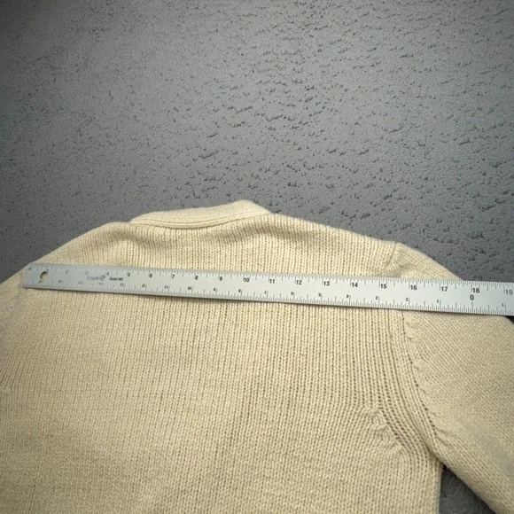 Faherty Ivory Button-Front Wool Cardigan - Picture 13 of 16